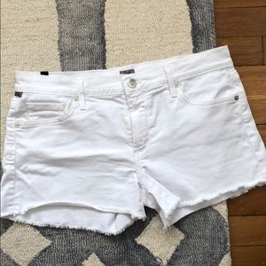 citizen of humanity white denim shorts